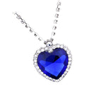 Women's Blue   Rhinestone Pendant Chain Necklace Choker Jewelry