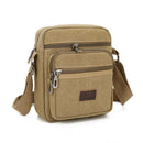 Men Daily Canvas Shoulder Messenger Bag Fashion Travel Zipper Crossbody Bag