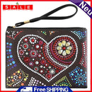 DIY Heart Special Shaped Diamond Painting Creative Wristlet Clutch Zipper Wallet
