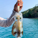100mm 12g Sinking Fishing Lures Luminous Wood Shrimp Bait with Squid Jigs Hook