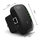 Long Range Wireless WiFi Repeater 300Mbps Signal Amplifier (Black EU Plug)