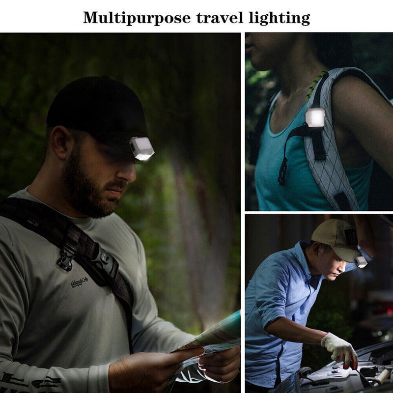 Sensor Hat Clip Light Headlight COB LED Outdoor Camping Running Fishing Headlamp