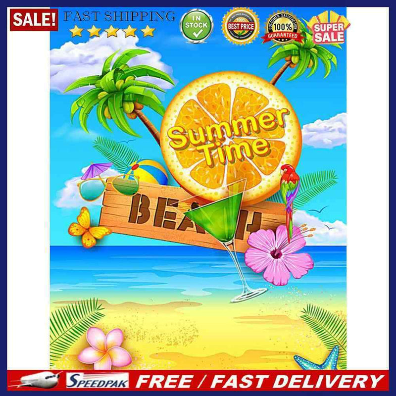 5D Diamond Painting Kit DIY Beach Summer Full Square Drill Mosaic Picture Decor