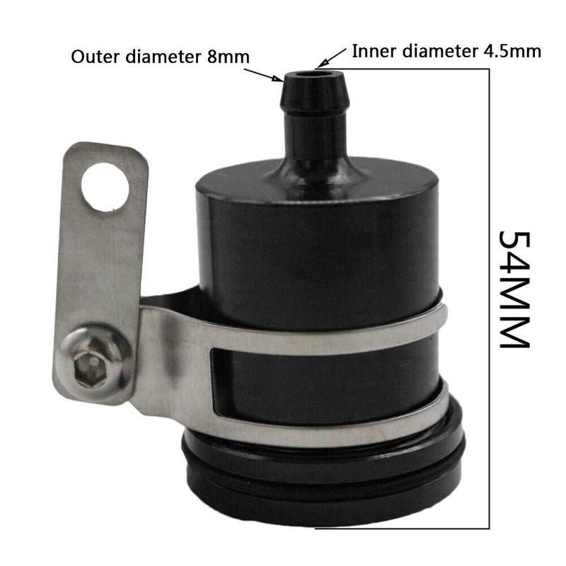 Universal Motorcycle Brake Fluid Reservoir Clutch Tank Oil Cup (Black) Newly