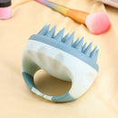 Portable Silicone Shampoo Brush Round Soft Scalp Massage Brush (Blue) Newly