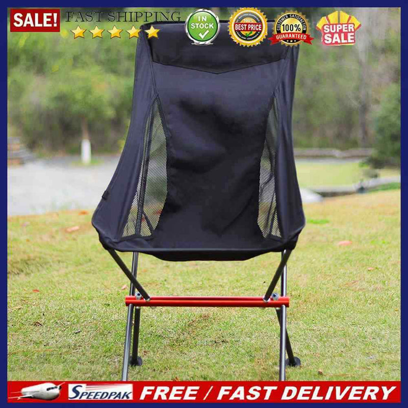 Portable Foldable Camping Chair Aluminum Alloy Chairs Seat Tools for Beach BBQ