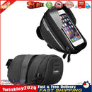 B-SOUL 2x Bicycle Head Tube Handlebar Bag Tail Rear Saddle Pouch (Black) Newly