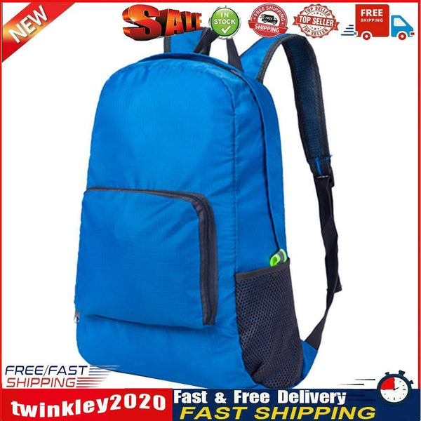 20L Men Women Backpack Folding Lightweight Trekking Travel Rucksack (Blue) Newly