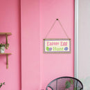 Happy Easter Egg Rabbit Wood Hanging Plaque Home Decorative Sign (JM01151)