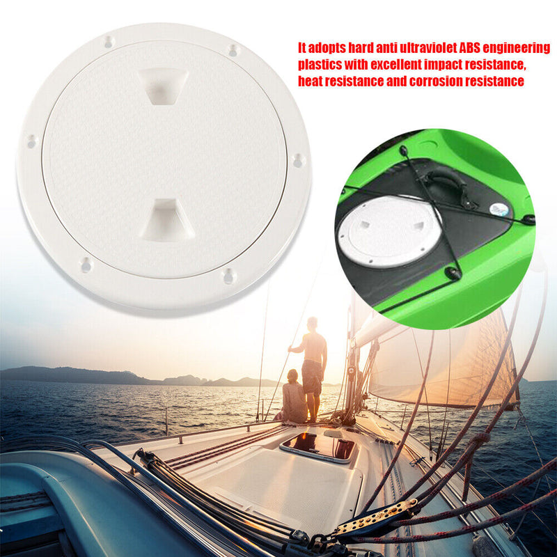 Round Deck Inspection Access Hatch Cover Boat Screw Out Deck Plate (6 inch)