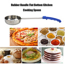 Pizza Spread Sauce Ladle Flat Bottom Kitchen Cooking Spoon (Blue 8 Ounce)