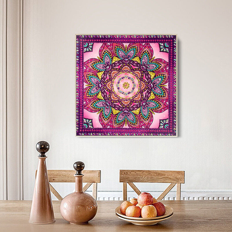 DIY 5D Mosaic Mandala Flower Part Special Shape Diamond Painting Kit (B073)