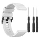 Silicone Strap Adjustable Bracelet for Garmin Fenix 6X/Fenix 6X Pro (White)
