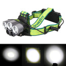 30000LM 5X XM-L T6 LED  Headlamp Headlight + USB Cable +2X Batteries