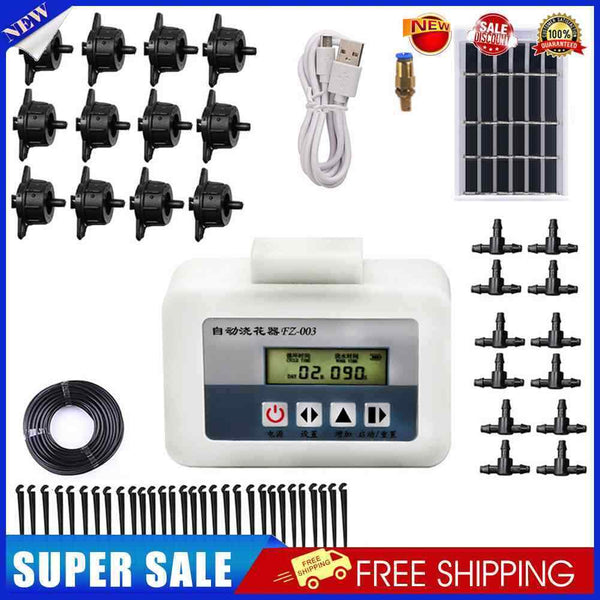 #A Solar Automatic Flowers Drip Irrigation Timer Plastic Garden Watering Pump To