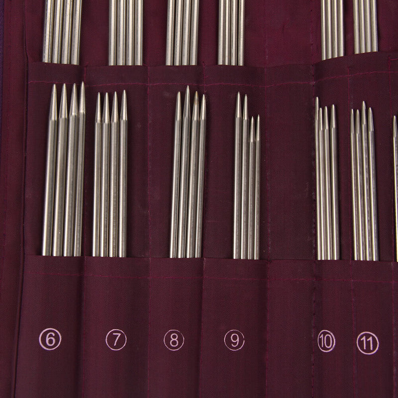 104pcs Stainless Steel Straight Knitting Needles Crochet Hook Weave Set Newly