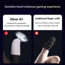 2pcs Sweat Proof Touch Screen Gaming Finger Thumb Sleeve Gloves for PUBG