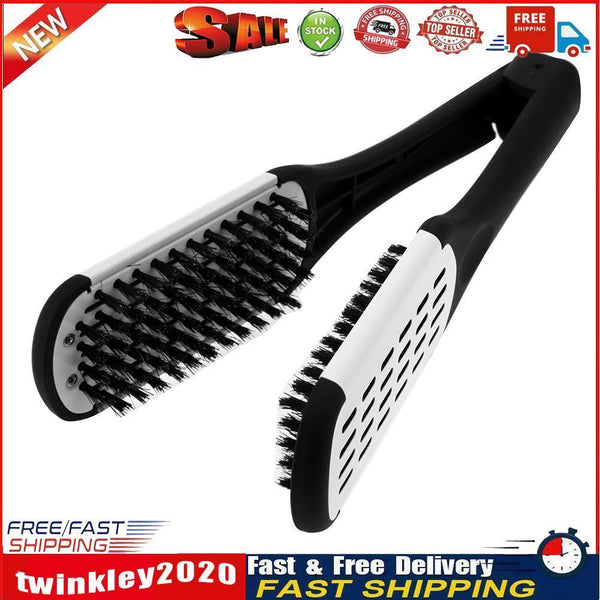 Plywood Bristles Comb Straightener Electric Heat Brush Hair Straightener Newly