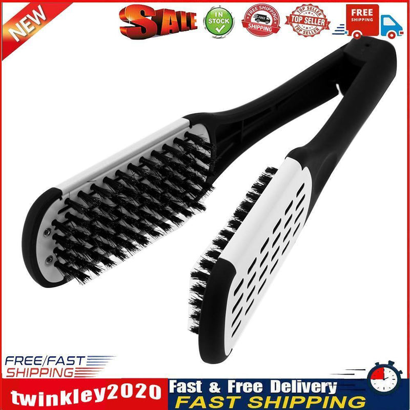 Plywood Bristles Comb Straightener Electric Heat Brush Hair Straightener Newly