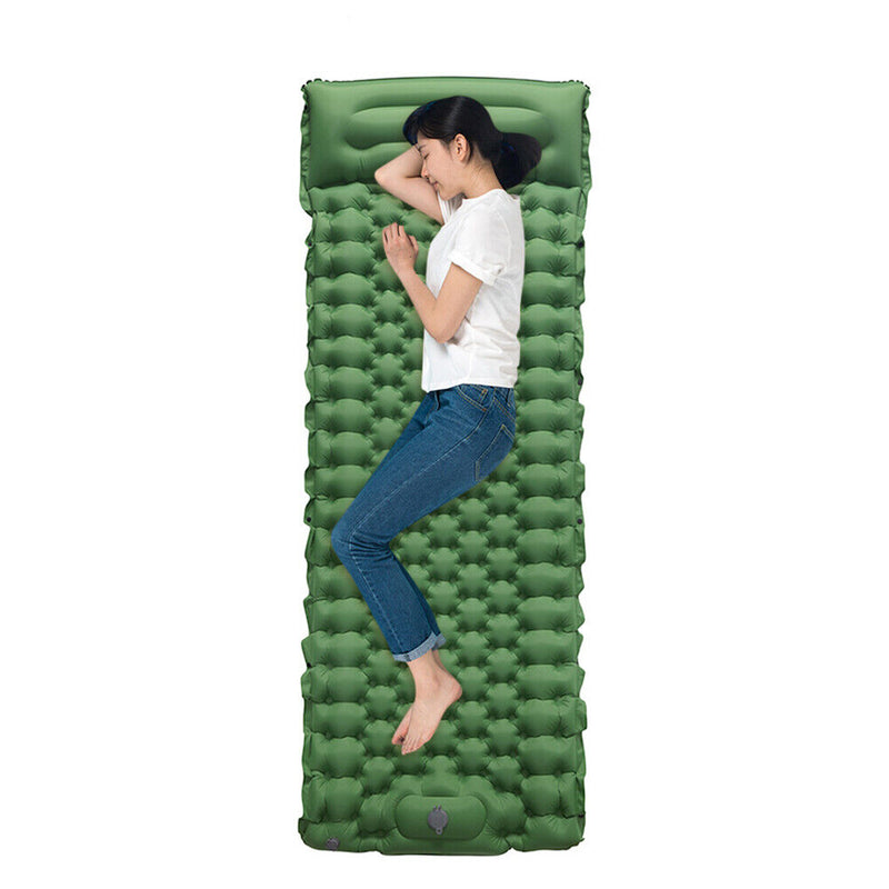 Spliceable Inflatable Air Cushion Bed Moisture Proof Outdoor Sleep Rest Mat Kit