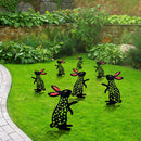 Acrylic Hollow Easter Bunny Ornaments Backyard Lawn Stake Yard Decor (C) Newly