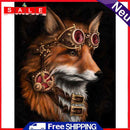 11CT 3 Beach Printed Full Embroidery Fox Needlework Home DIY Cross Stitch Kit