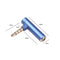 90Degree L-shape 3.5mm Male To Female Audio Converter Earphone Jack (Blue) Newly