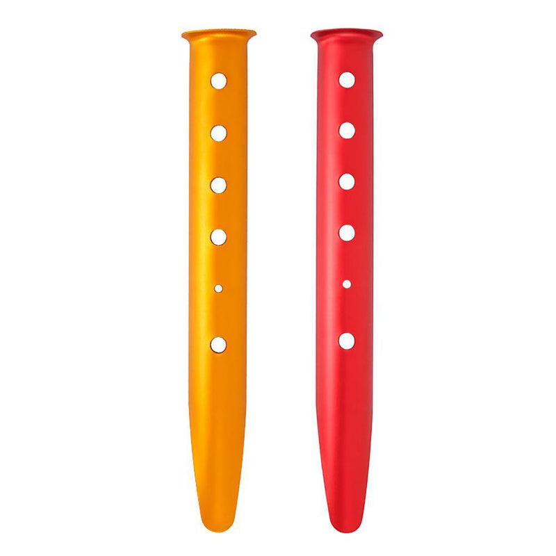 Snow & Sand Tent Stakes Pegs-Rustproof Aluminum U-Shaped Tent Pegs (Red)