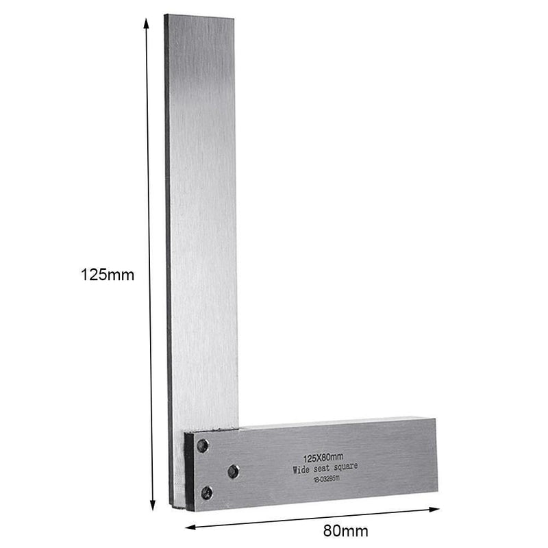 Machinist Square 90 Degree Right Angle Ruler Precision Measure (125x80mm) Newly