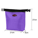 Waterproof Insulated Lunch Bag Picnic Food Thermal Storage Handbag (Purple)