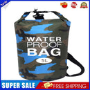 Waterproof Swimming Bag Camouflage Outdoor Camping Dry Sack (5L Light Blue)