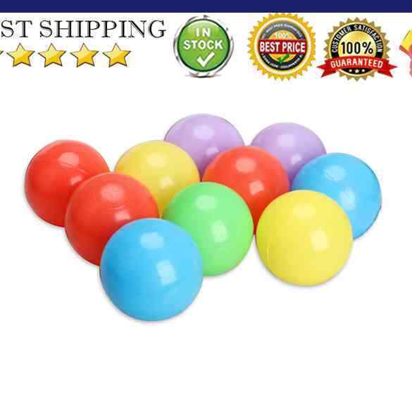 10pcs 8cm Soft Plastic Ocean Ball Colorful Ball Fun Ball Kids Swim Pit Toys