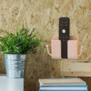 Adhesive Remote Control Mobile Phone Charging Plug Organizer Rack (Pink) Newly