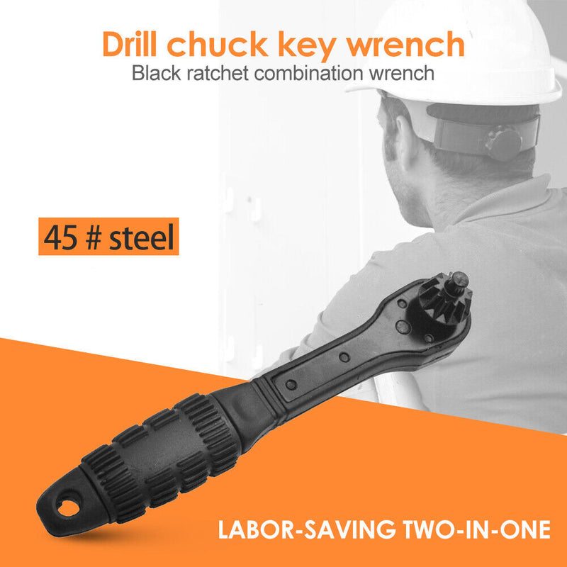 Portable Tensioner 12.7mm 17.5mm Ratchet Wrench Hand Tool Drill Chuck Wrench Tool