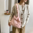 Female Fluffy Fashion Pure Color Shoulder Bag Mini Mobile Phone Crossbody Bag