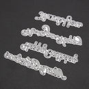 4PCS Happy Birthday Metal Punching Molds for Scrapbooking Dies Metal Embossing Ord