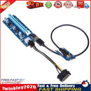 USB 3.0 PCI-E Express 1x to16x Extender Riser Card Adapter SATA 6Pin Power Newly