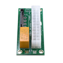 1pc Add2psu ATX 24Pin to SATA Dual PSU Power Supply Sync Adapter (Green) Newly