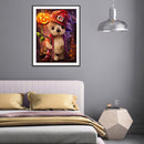 5D Diamond Painting Kit Pumpkin Bear Full Round Drill DIY Crafts Mosaic Pic