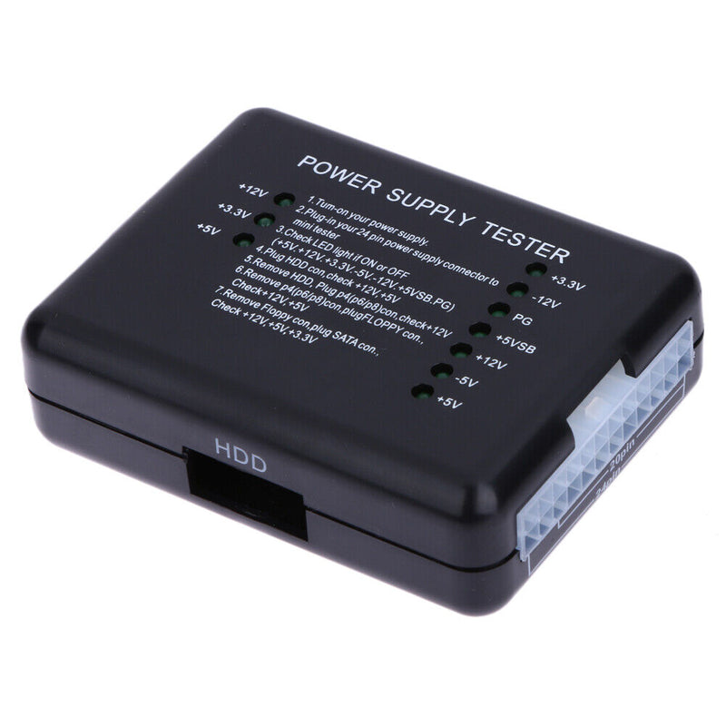PC Power Supply Tester with 20/24 Pin SATA  HDD Connectors