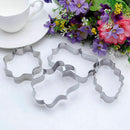 4x Metal Biscuit Pastry Cookie Mold Cake Fondant Sugarcraft SALE Mould H8E8