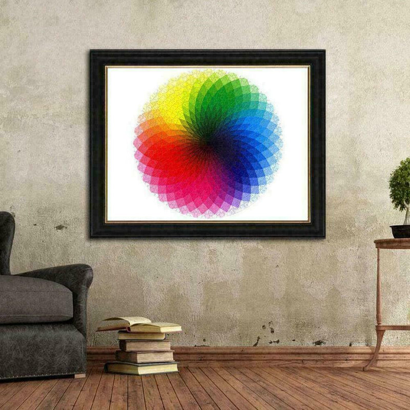 1000 pcs/set DIY Color Jigsaw Puzzle Rainbow Round Photo Geometrical For S6Z4