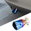 Stainless Steel Car Exhaust Tip Bolt-on Heart Edge 2.5 inch Inlet (Blue) Newly
