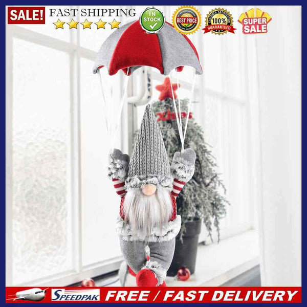 Xmas Tree Hanging Toys Festive Ornament Gnome Parachutes for Home Door Wall Hook