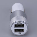 LED 5V Metal Dual USB Car Charger Aluminum Alloy 2.1A Aluminum Alloy