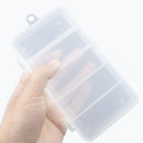 Everpert 5 Compartment Storage Case Box Transparent Fish Bait Fishing Hook Box
