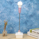 E27 LED Light Bulb Holder Universal Flexible Extension Lamp Socket (Pink)