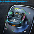 Bluetooth 5.0 Car Wireless FM Transmitter Adapter 2USB PD Charger AUX Hands-Free