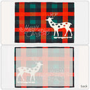 Linen Plaid Place Mat Tableware Pad Heat Insulation Dine Placemat for Xmas Decor