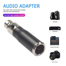 Mini XLR 3 Pin Male to 4 Pin Female Audio Connector Adapter for Camera Mic Audio